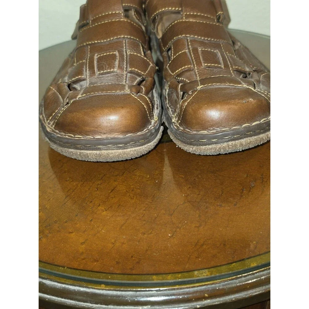 Born Cabot III Fisherman Sandals Shoes Mens Size 13 Brown Leather Adjustable